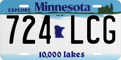 MN license plate 724LCG