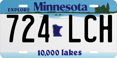 MN license plate 724LCH