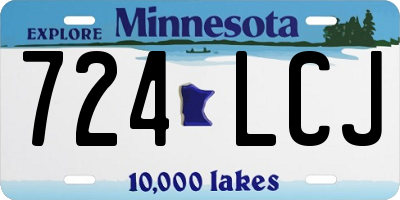 MN license plate 724LCJ