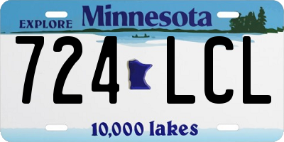 MN license plate 724LCL