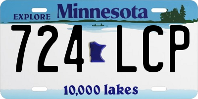 MN license plate 724LCP