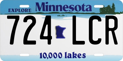 MN license plate 724LCR