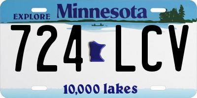 MN license plate 724LCV