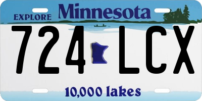 MN license plate 724LCX