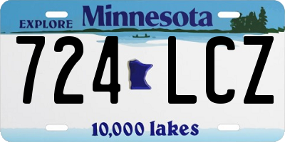 MN license plate 724LCZ