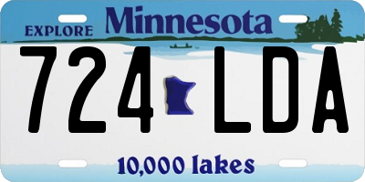 MN license plate 724LDA