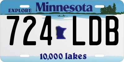 MN license plate 724LDB