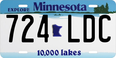 MN license plate 724LDC