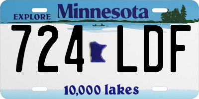 MN license plate 724LDF