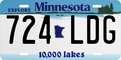 MN license plate 724LDG