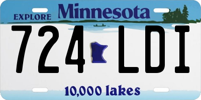 MN license plate 724LDI