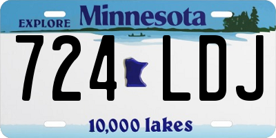 MN license plate 724LDJ