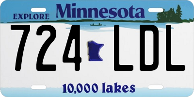 MN license plate 724LDL