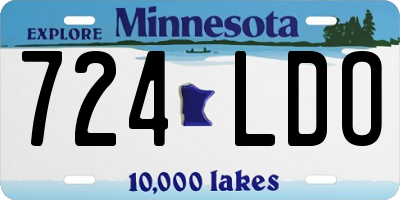 MN license plate 724LDO