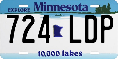 MN license plate 724LDP