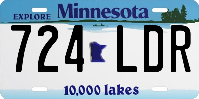 MN license plate 724LDR