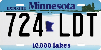 MN license plate 724LDT