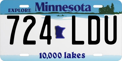 MN license plate 724LDU