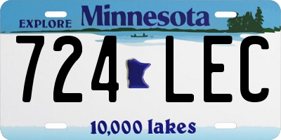 MN license plate 724LEC