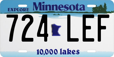 MN license plate 724LEF