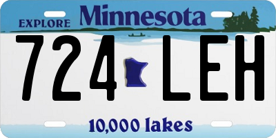 MN license plate 724LEH