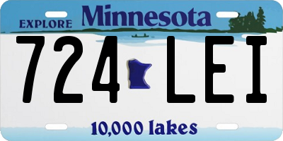 MN license plate 724LEI