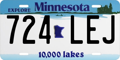MN license plate 724LEJ