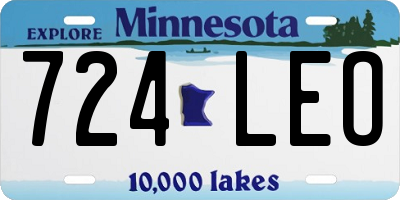 MN license plate 724LEO