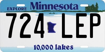 MN license plate 724LEP