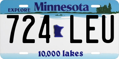 MN license plate 724LEU