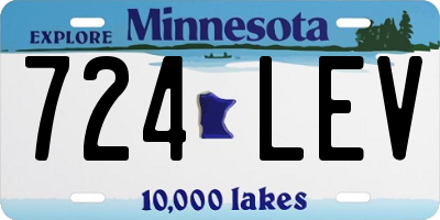 MN license plate 724LEV