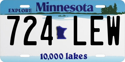 MN license plate 724LEW