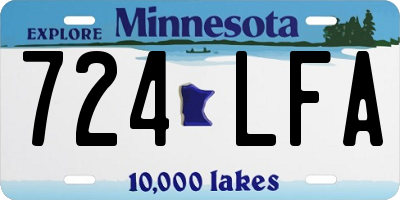MN license plate 724LFA