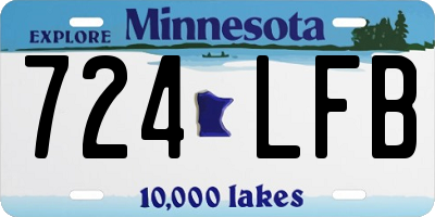 MN license plate 724LFB