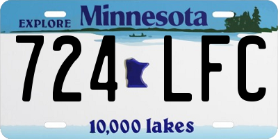 MN license plate 724LFC
