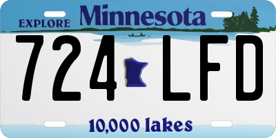 MN license plate 724LFD