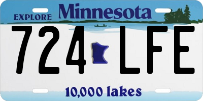 MN license plate 724LFE