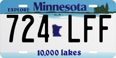 MN license plate 724LFF