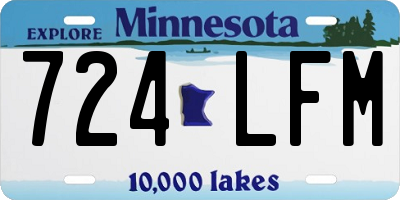 MN license plate 724LFM