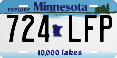 MN license plate 724LFP