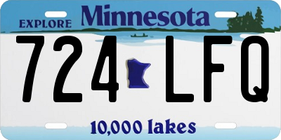 MN license plate 724LFQ