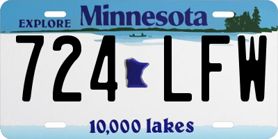 MN license plate 724LFW