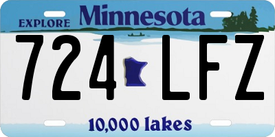 MN license plate 724LFZ