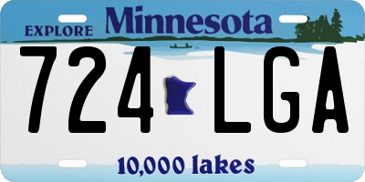 MN license plate 724LGA