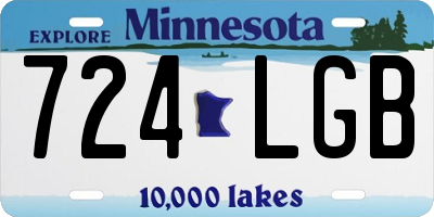 MN license plate 724LGB