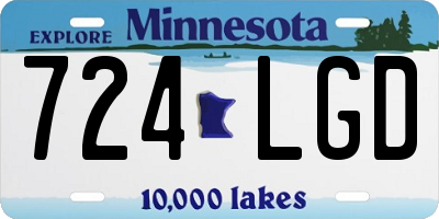 MN license plate 724LGD