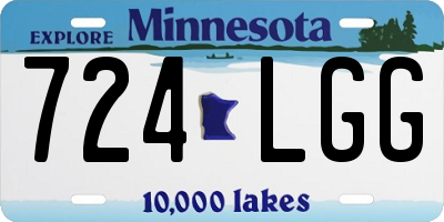 MN license plate 724LGG
