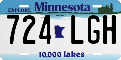 MN license plate 724LGH