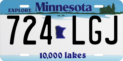 MN license plate 724LGJ