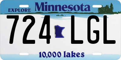 MN license plate 724LGL